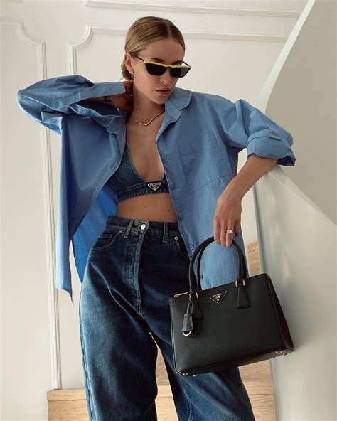 prada bralette denim|prada denim jeans.